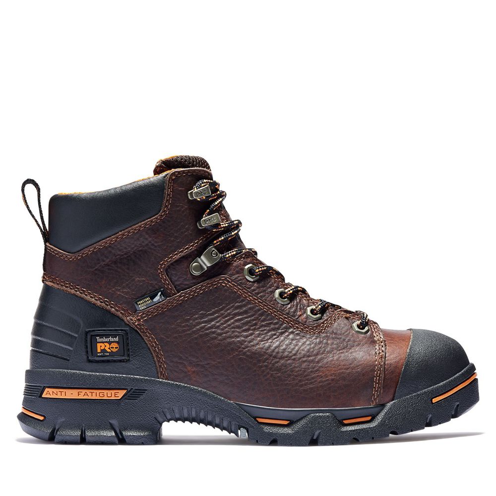 Botas de Trabajo Timberland Hombre Pro® Endurance 6" Soft Toe Marrones - Chile ZMV-092835